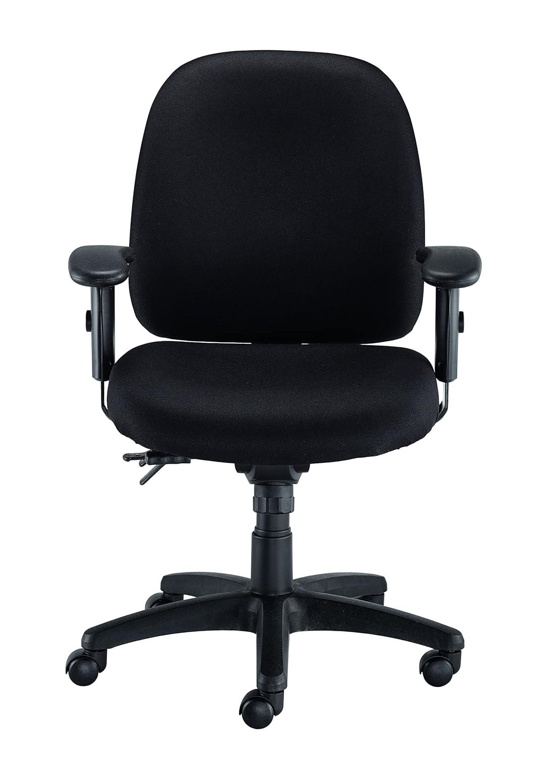 Eurotech 4 x 4 Multi Function Ergonomic Office Desk Chair w/ Armrests, Black