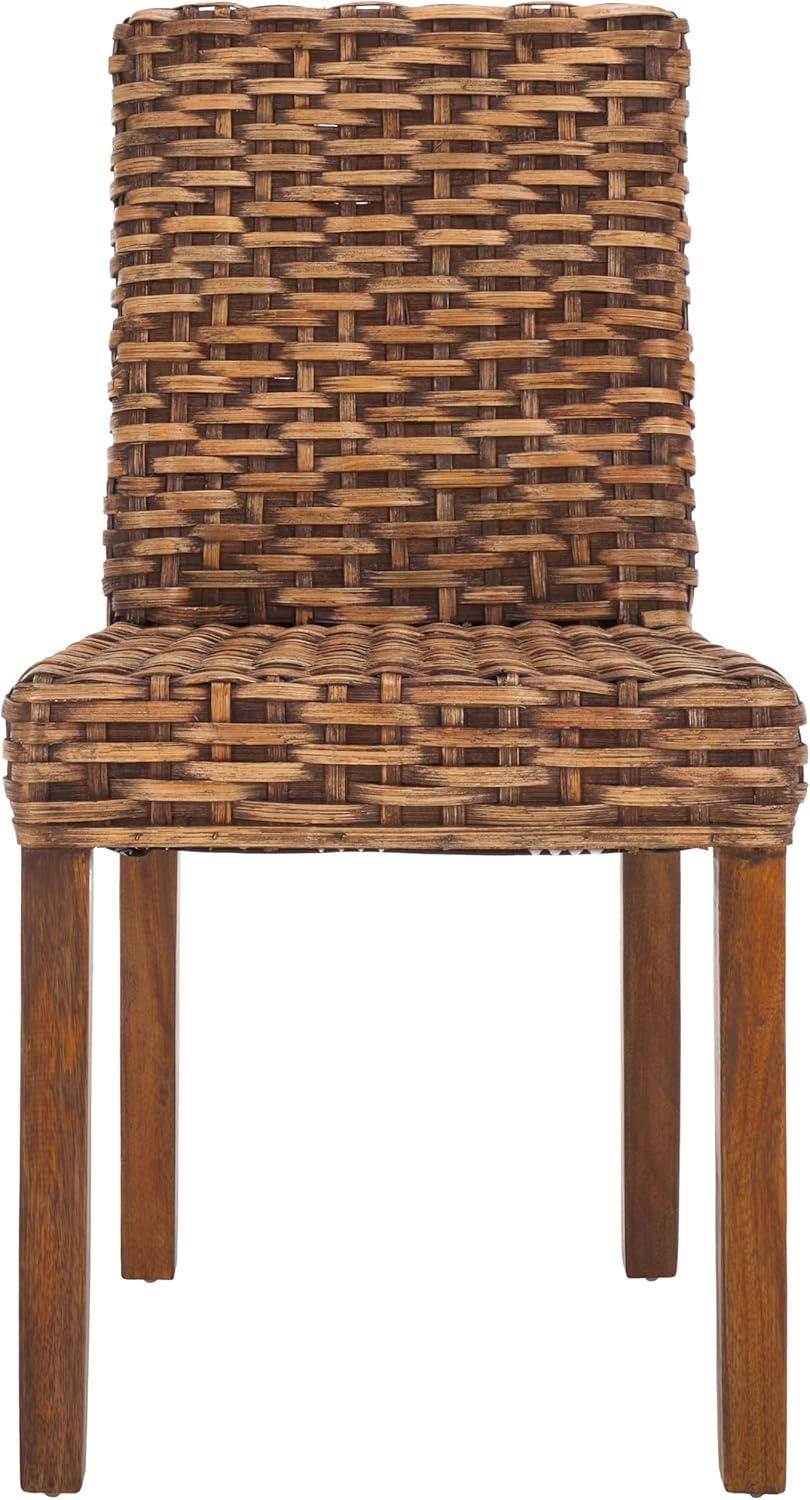 Suncoast 18''H Rattan Arm Chair (Set Of 2) - Brown/Teak Brown - Safavieh