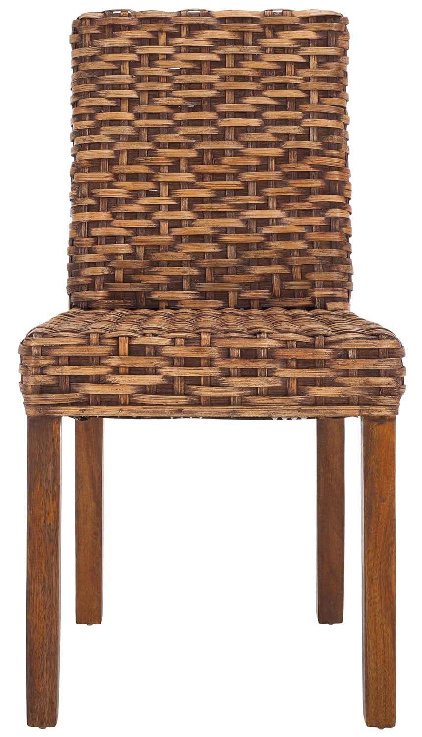 Suncoast 18" H Arm Chair (Set of 2) - FOX6503 - Brown/Teak Brown - Safavieh Couture