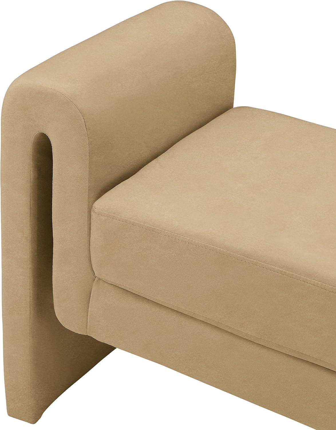 Meridian Furniture Stylus Camel Velvet Bench