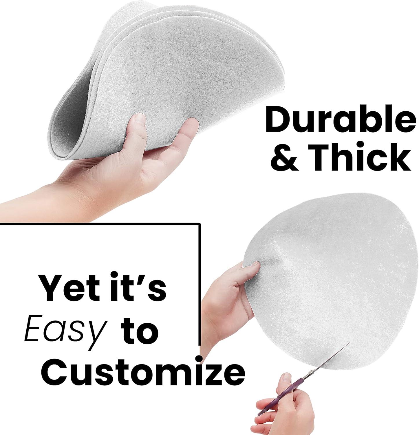 Felt Plate China Storage Dividers Protectors White Large Thick and Premium Soft 144 packs (72 pcs 7.5", 36 pcs 5" and 36 pcs 10.5")