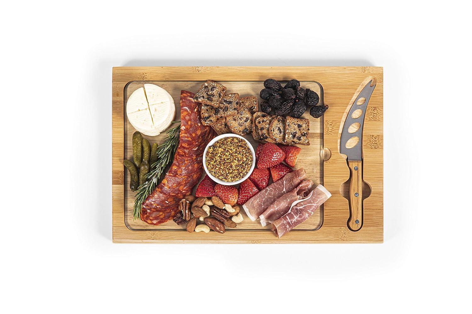 Icon Glass Top Cutting Board & Knife Set