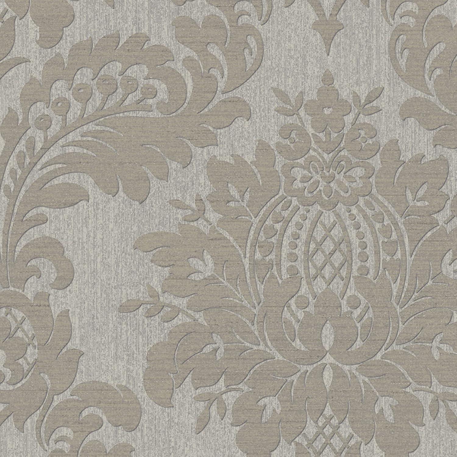Archive Damask Taupe Wallpaper