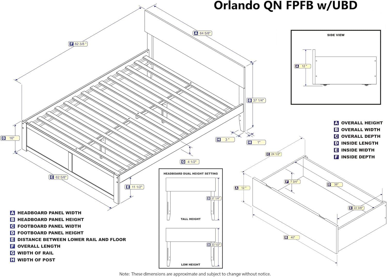 Orlando Queen White Eco-Friendly Hardwood Bed with Storage Drawers