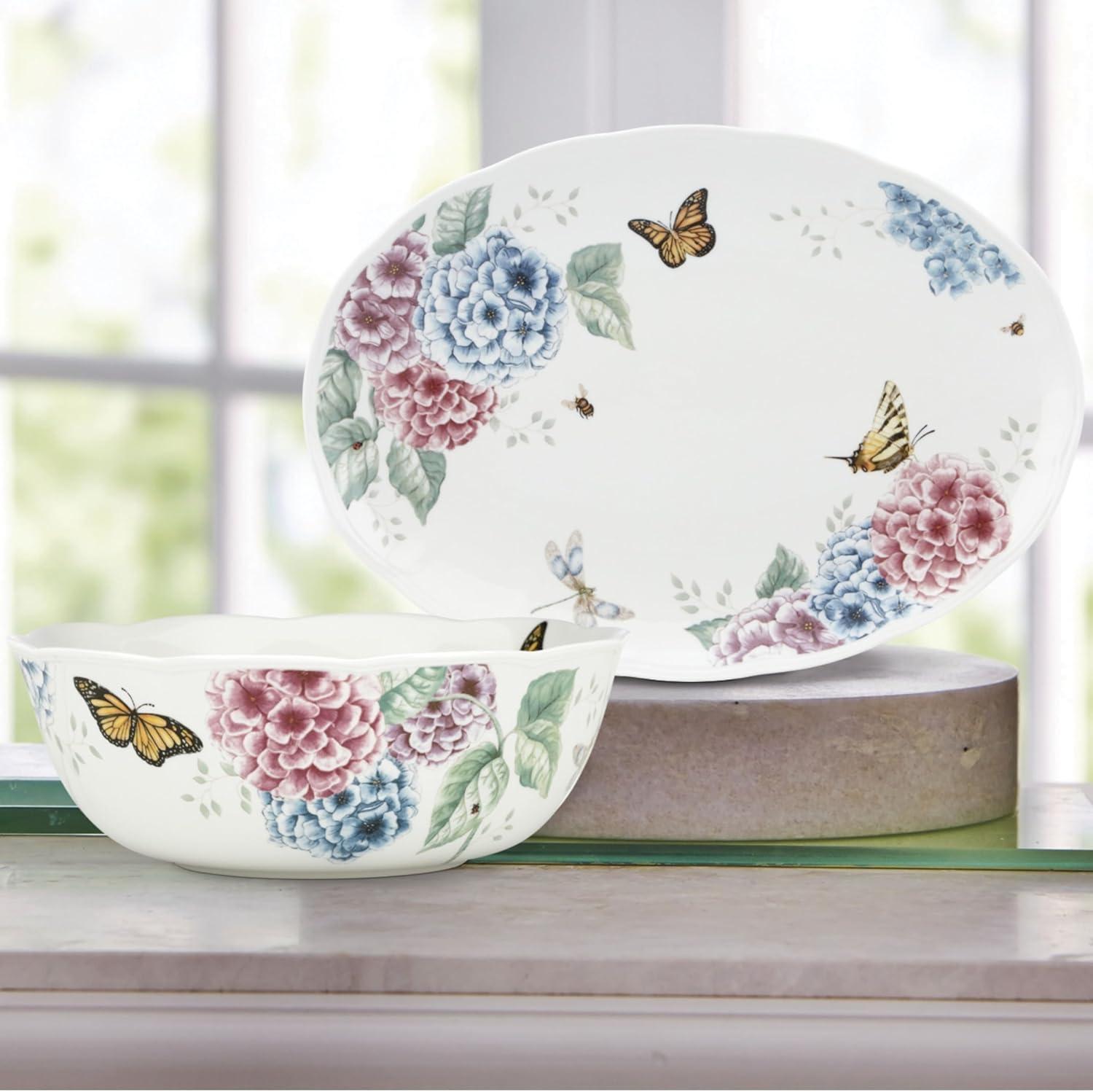 Lenox Lenox Butterfly Meadow Hydrangea Serving Bowl