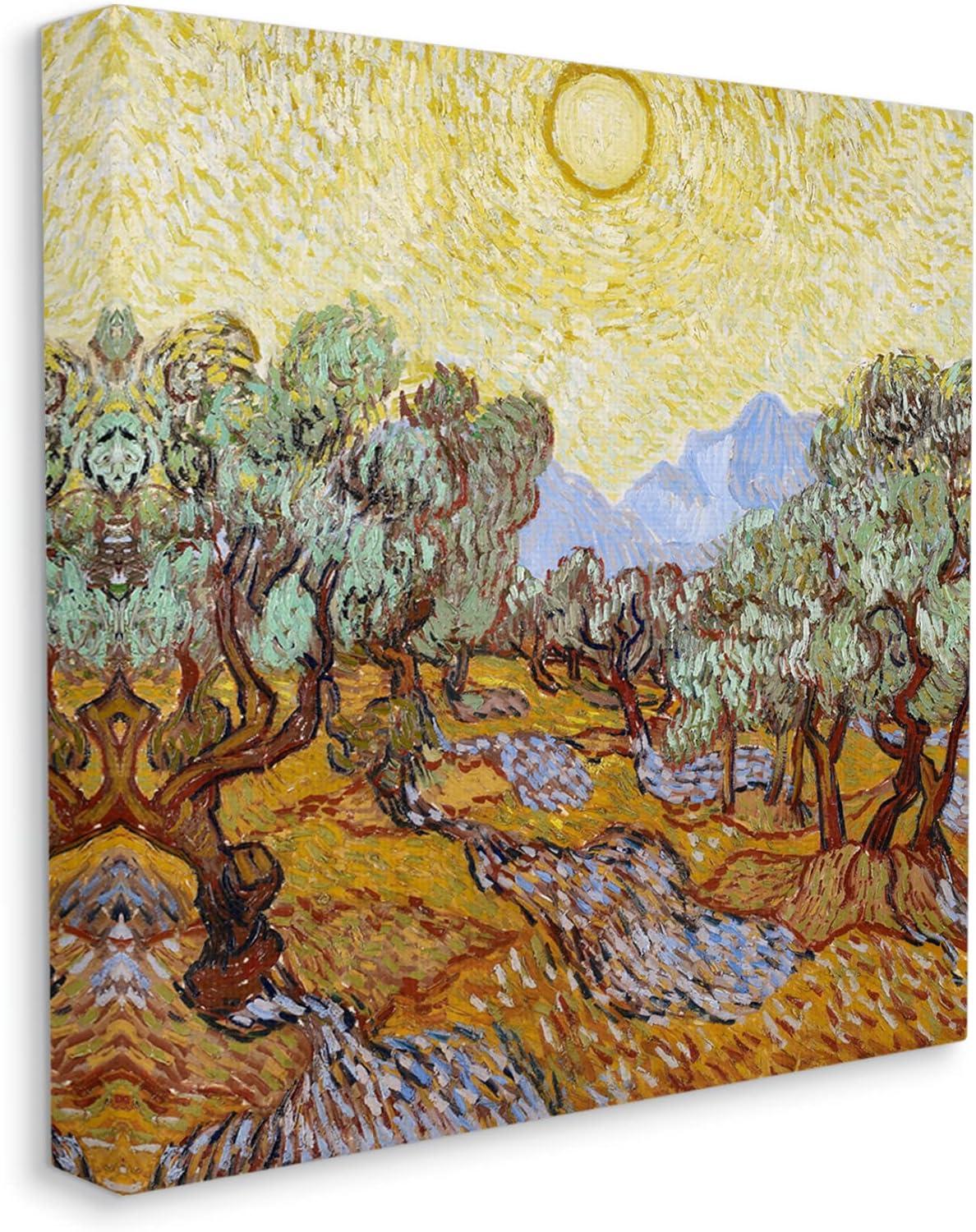 Stupell Industries Olijfbomen Olive Branches Vincent van Gogh Classic Painting Painting Gallery Wrapped Canvas Print Wall Art, Design by one1000paintings