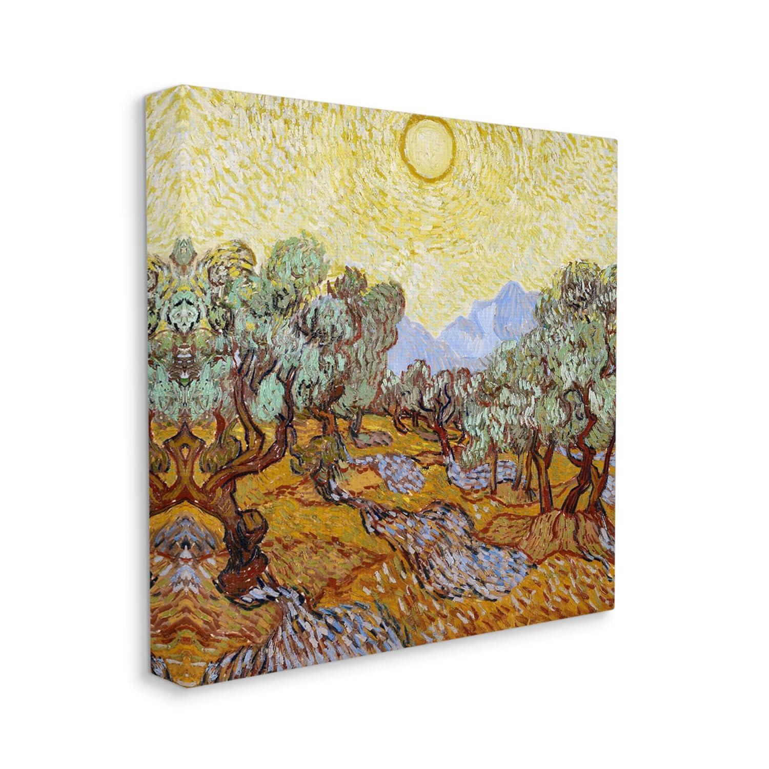 Stupell Industries Olijfbomen Olive Branches Vincent van Gogh Classic Painting Painting Gallery Wrapped Canvas Print Wall Art, Design by one1000paintings
