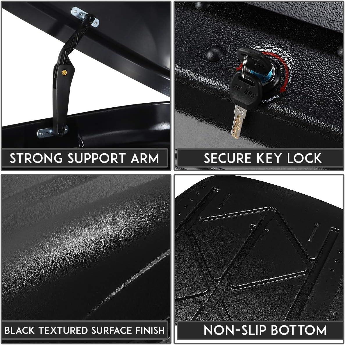 DNA Motoring Lightweight Waterproof Automotive Cargo Boxes, Black, 53" x 34" x 15"