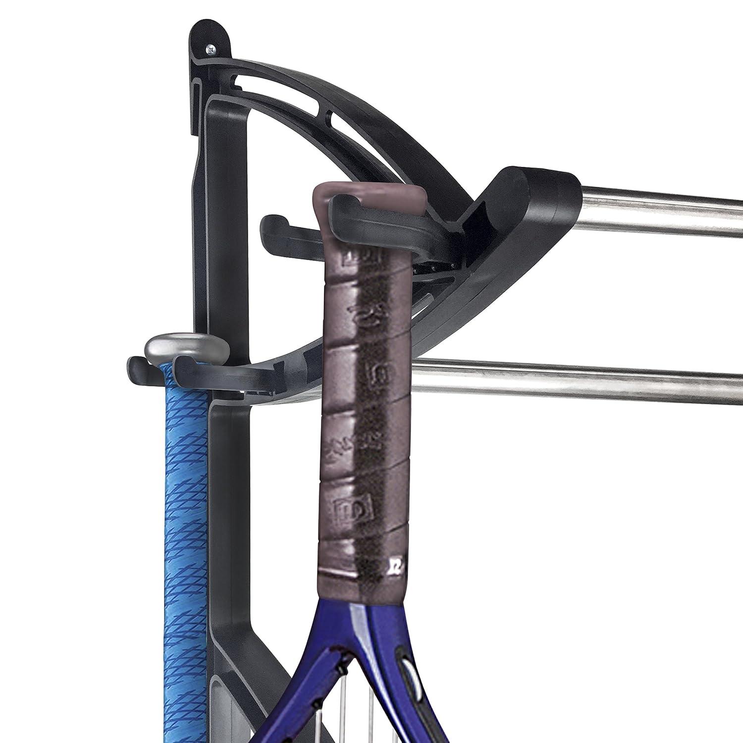 LYNK PROFESSIONAL 149100DS Lynk Garage Sports Equipment Organizer - Wall Mount Ball Rack - Sports Equipment Storage - Ball Storage for Garage - Garage Toy Storage - Easy to Install Sports Storage Organizer for Garage - Black