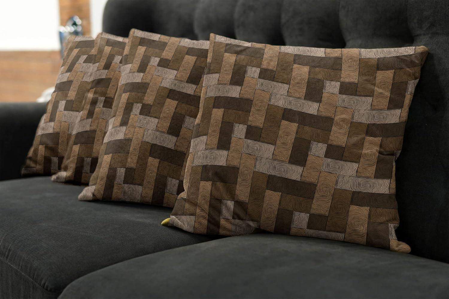 Ambesonne Ambesonne Geometric Reversible Pillow Cover (Set of 4)