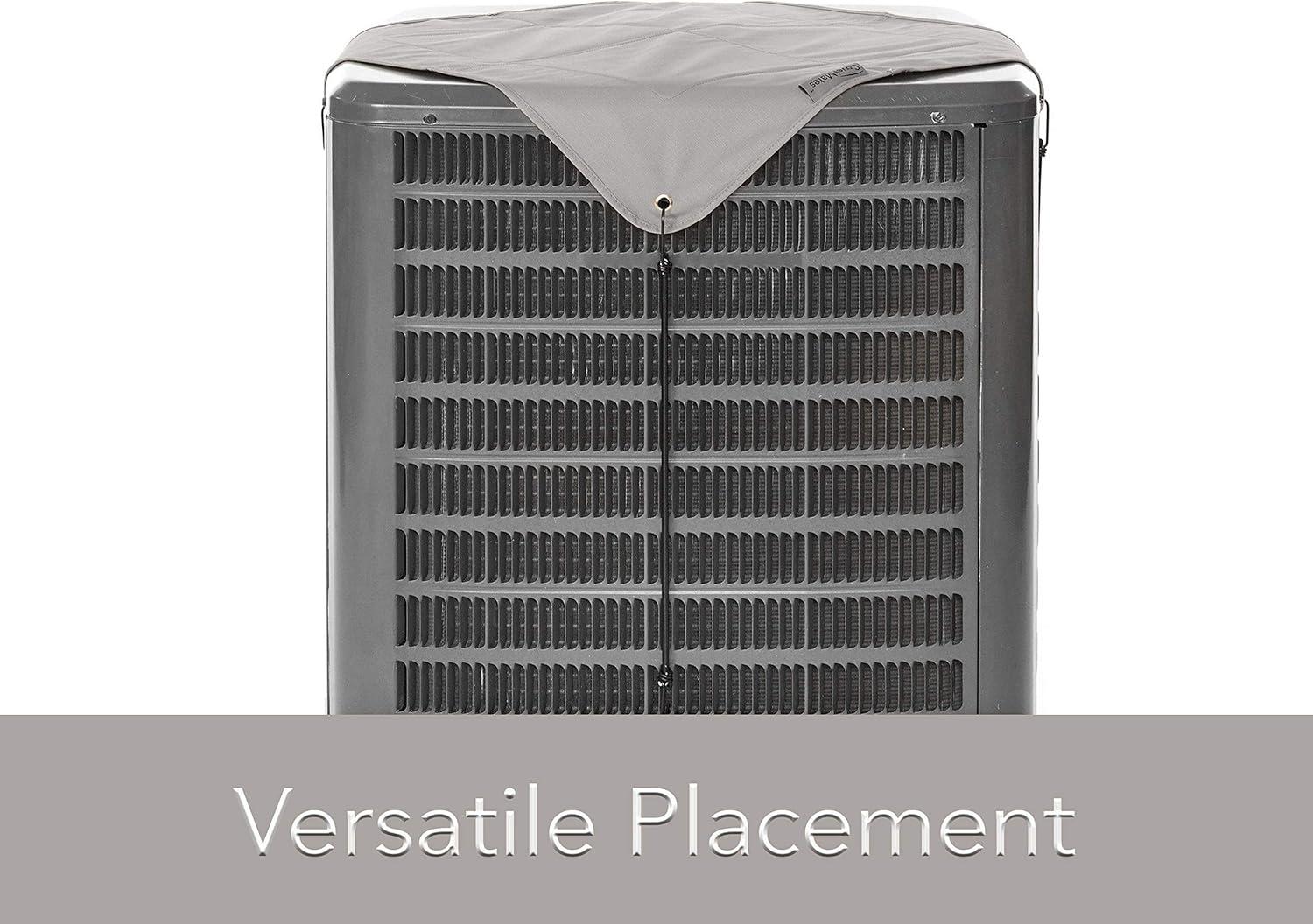 Covermates Armor Top Air Conditioner Cover â€“ Durable Outdoor Protection for AC Units, Ultima 600D Polyester, Armor Top 24W x 24D, Ripstop Grey