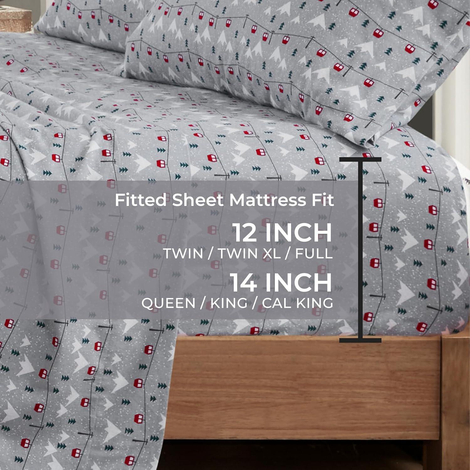 Woolrich 100% Cotton Flannel Sheet Set