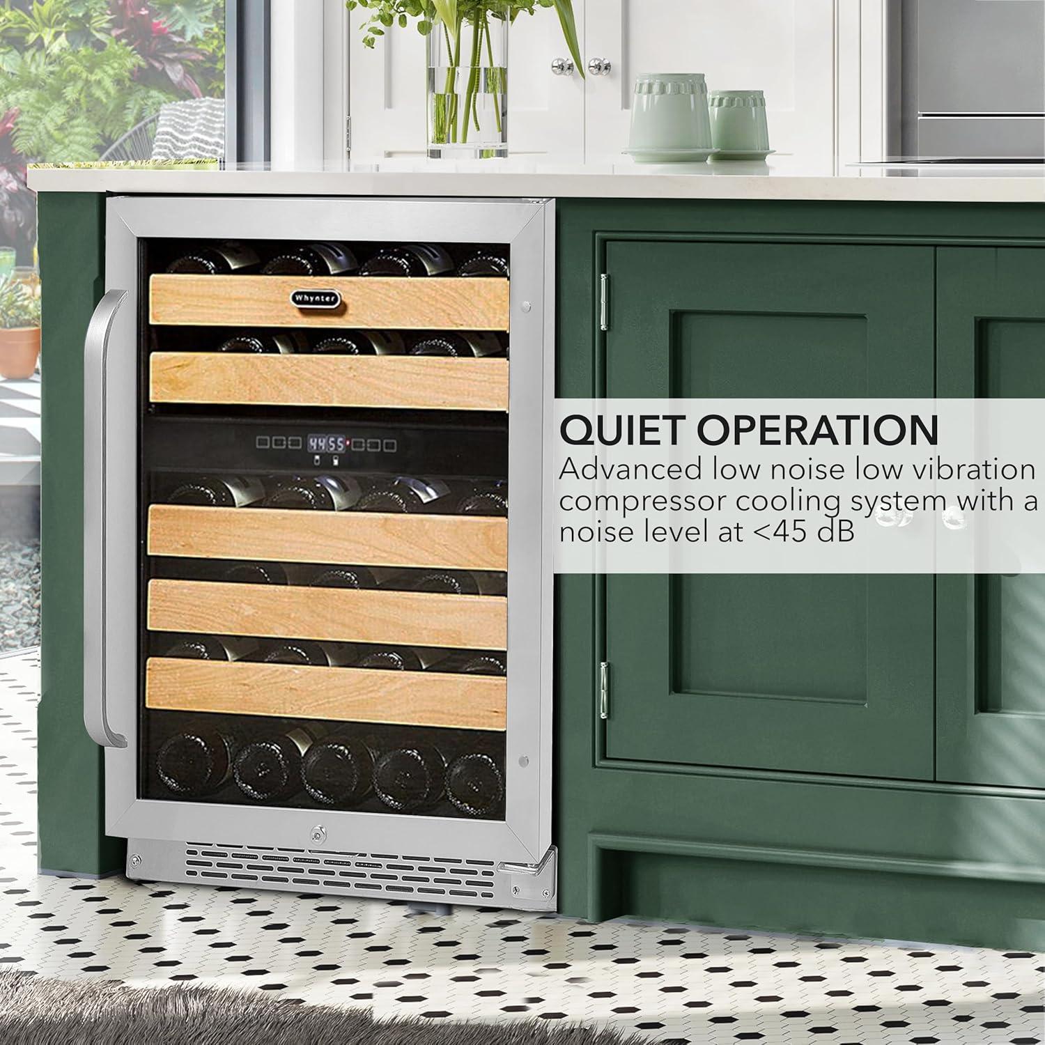 Whynter 46 Bottle Dual Zone Built-In Wine Cooler