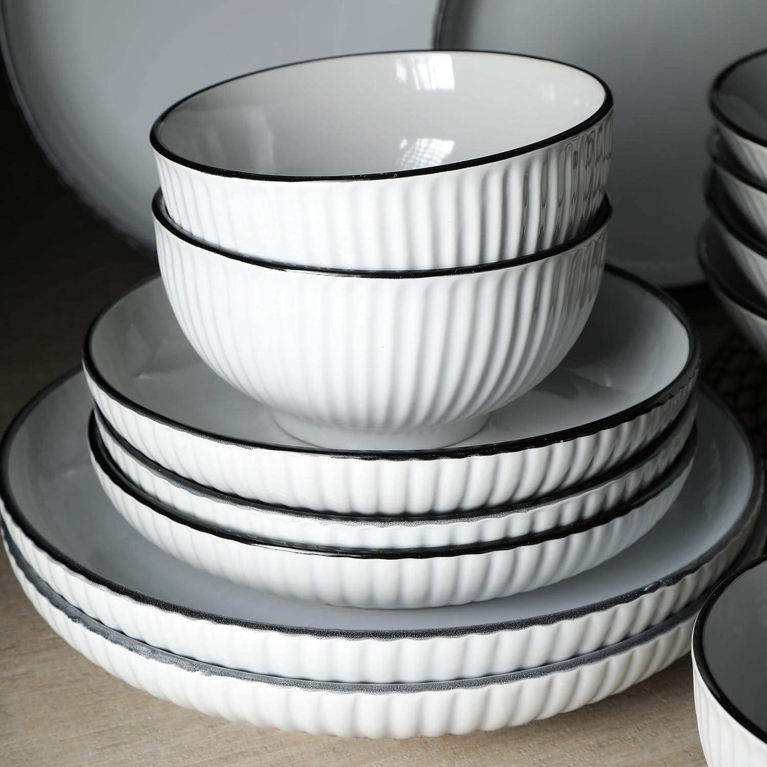 Lustra 32 Piece Stoneware Dinnerware Set - Service for 8