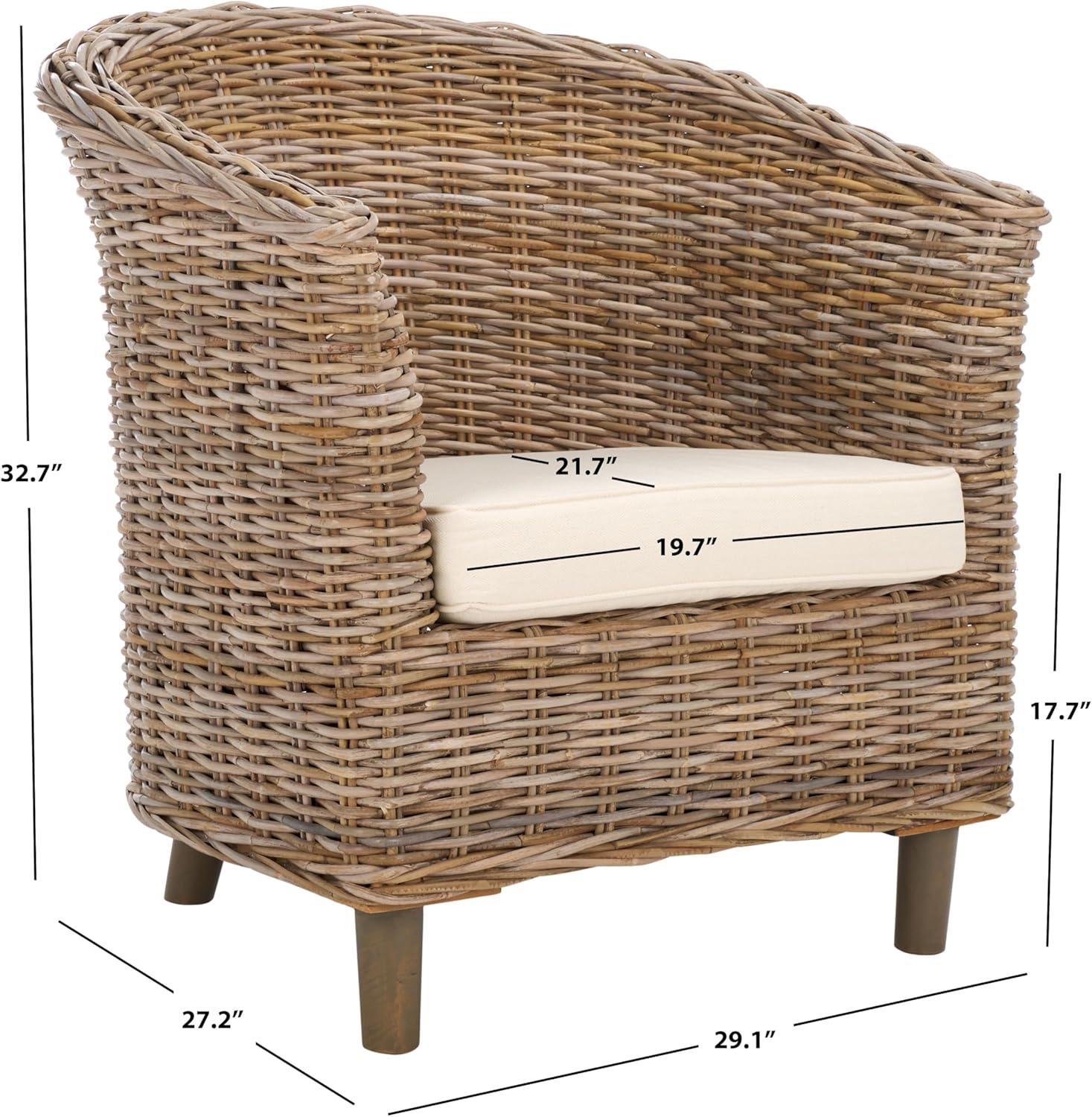 Omni Rattan Barrel Chair  - Safavieh