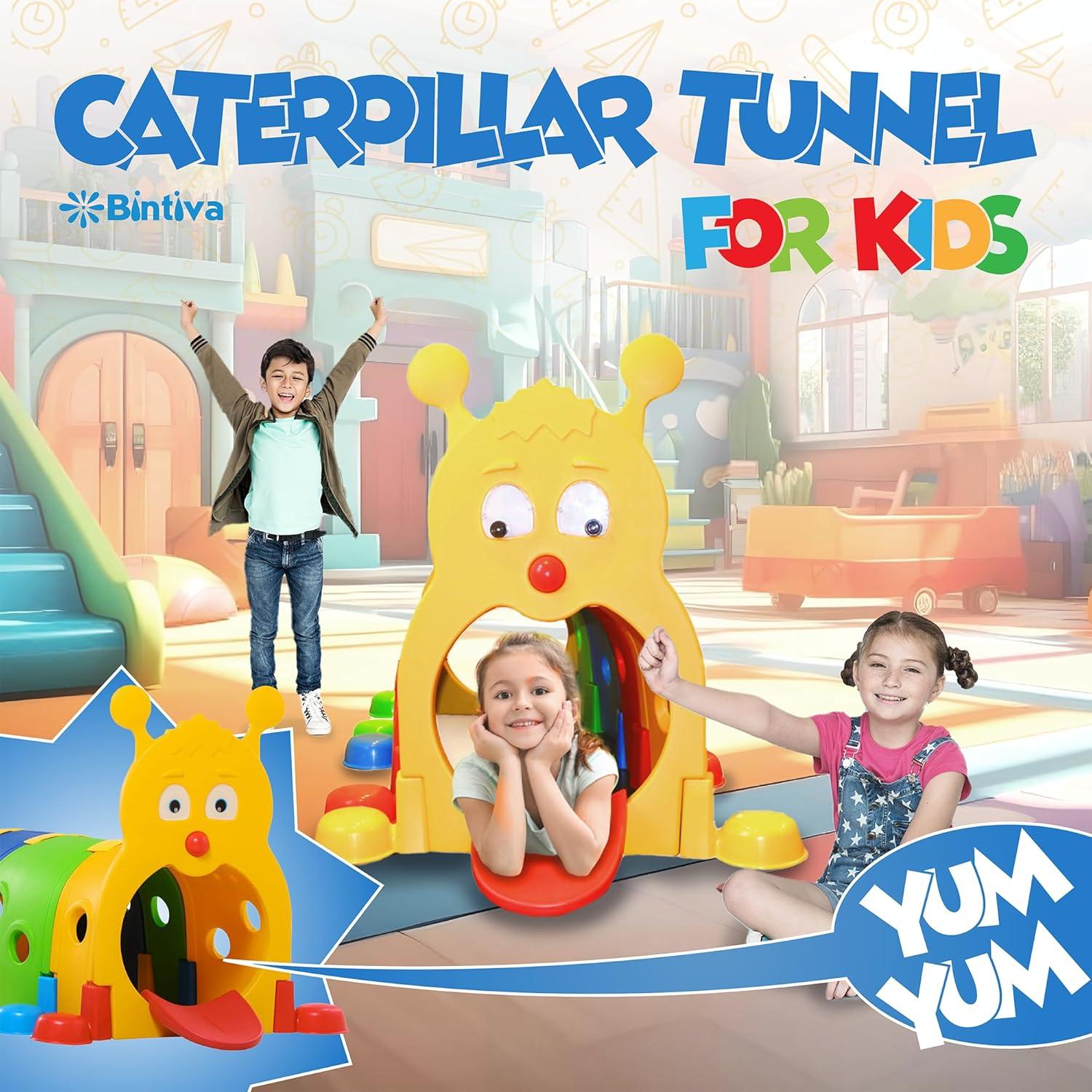 Caterpillar Tunnel For Kids - Climb and Crawl Daycare Play Equipment - Durable, and Safe Play Structure for Children