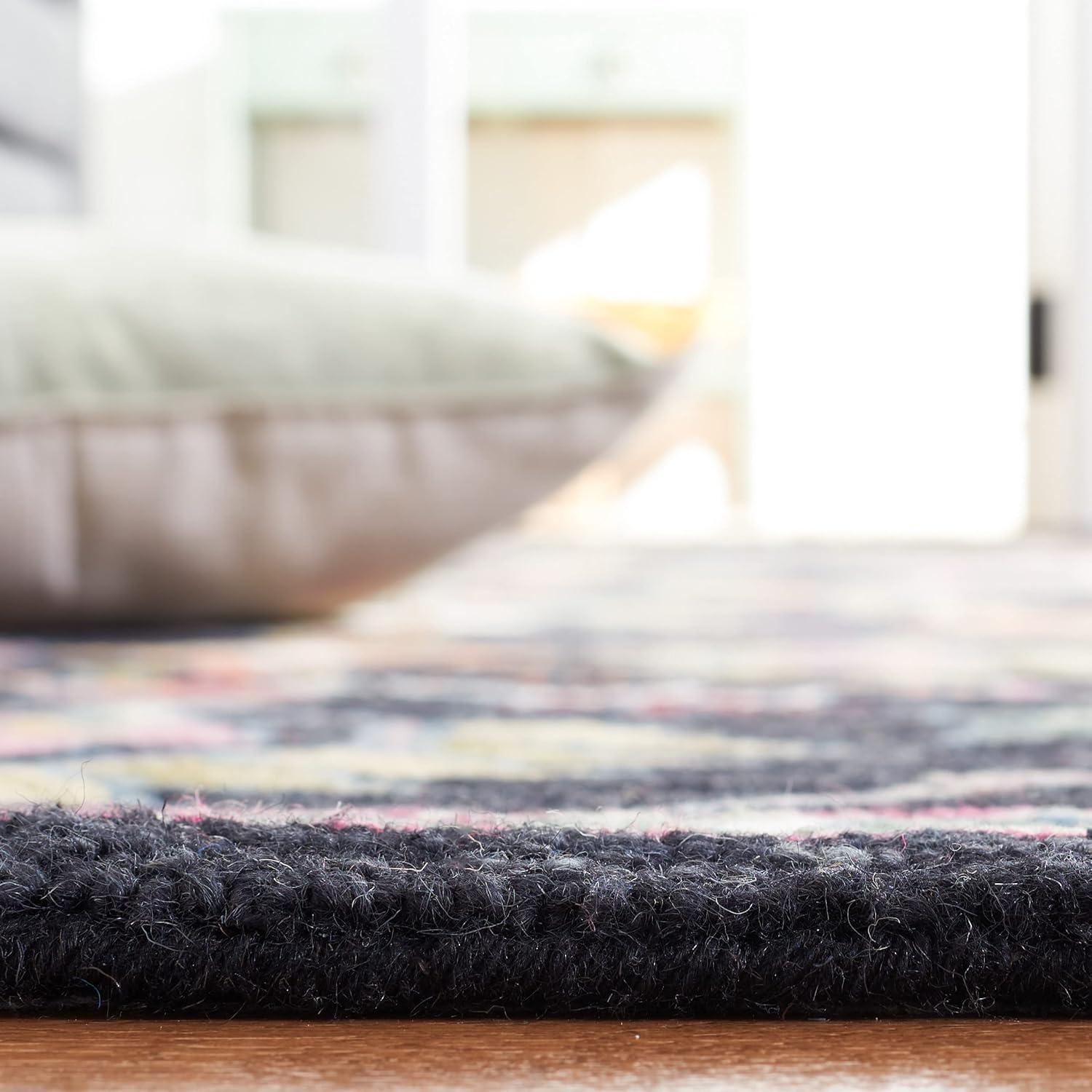 Aspen APN135 Hand Tufted Area Rug  - Black/Pink - 4'x6' - Safavieh.