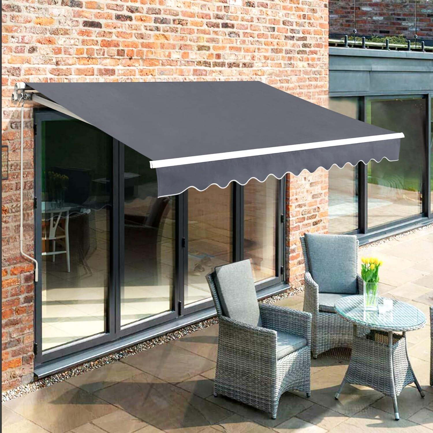 Newacme LLC Freeport Park Alvin 10 ft. W x 8 ft. D Retractable Patio Awning