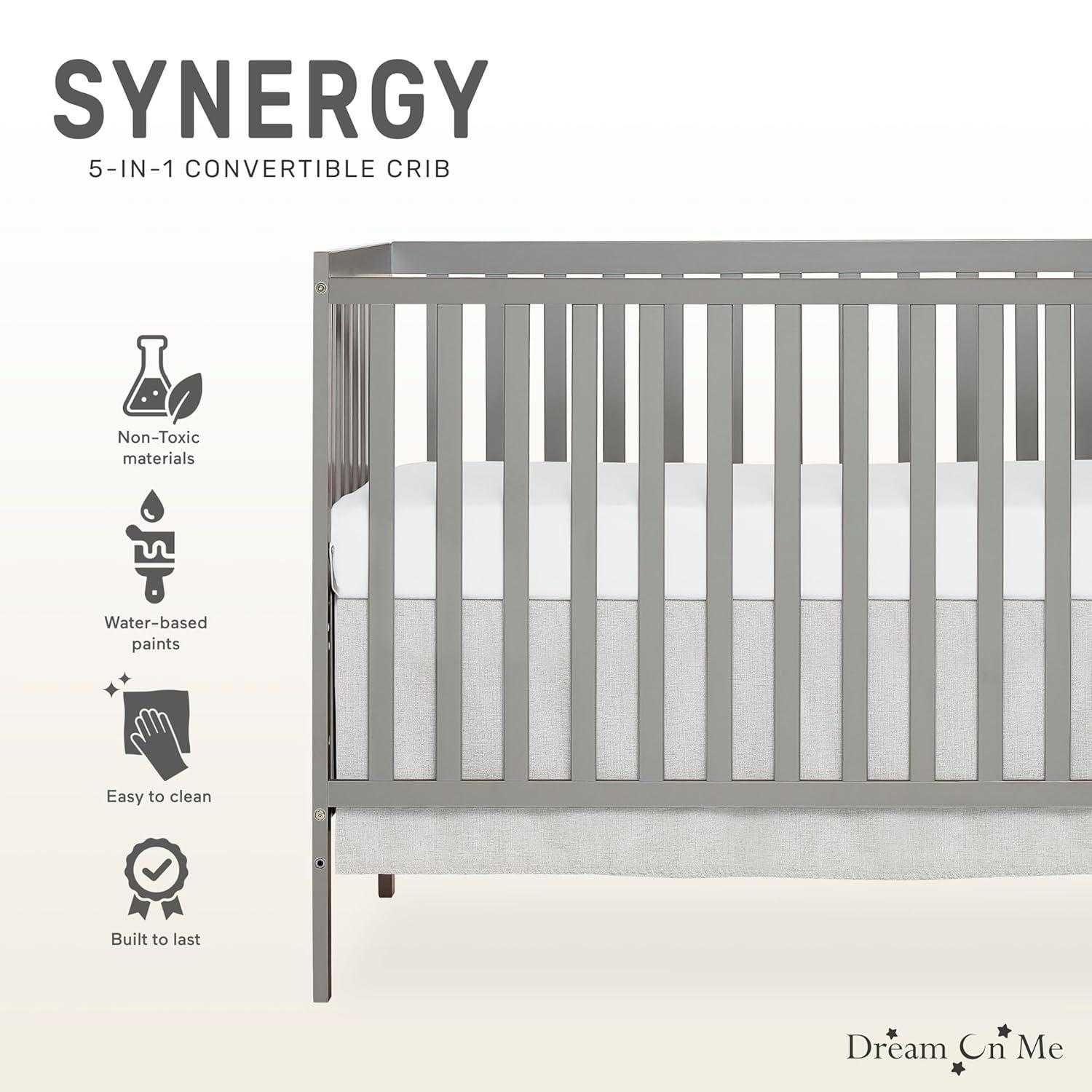 Dream On Me Synergy, 5 in 1 Convertible Crib