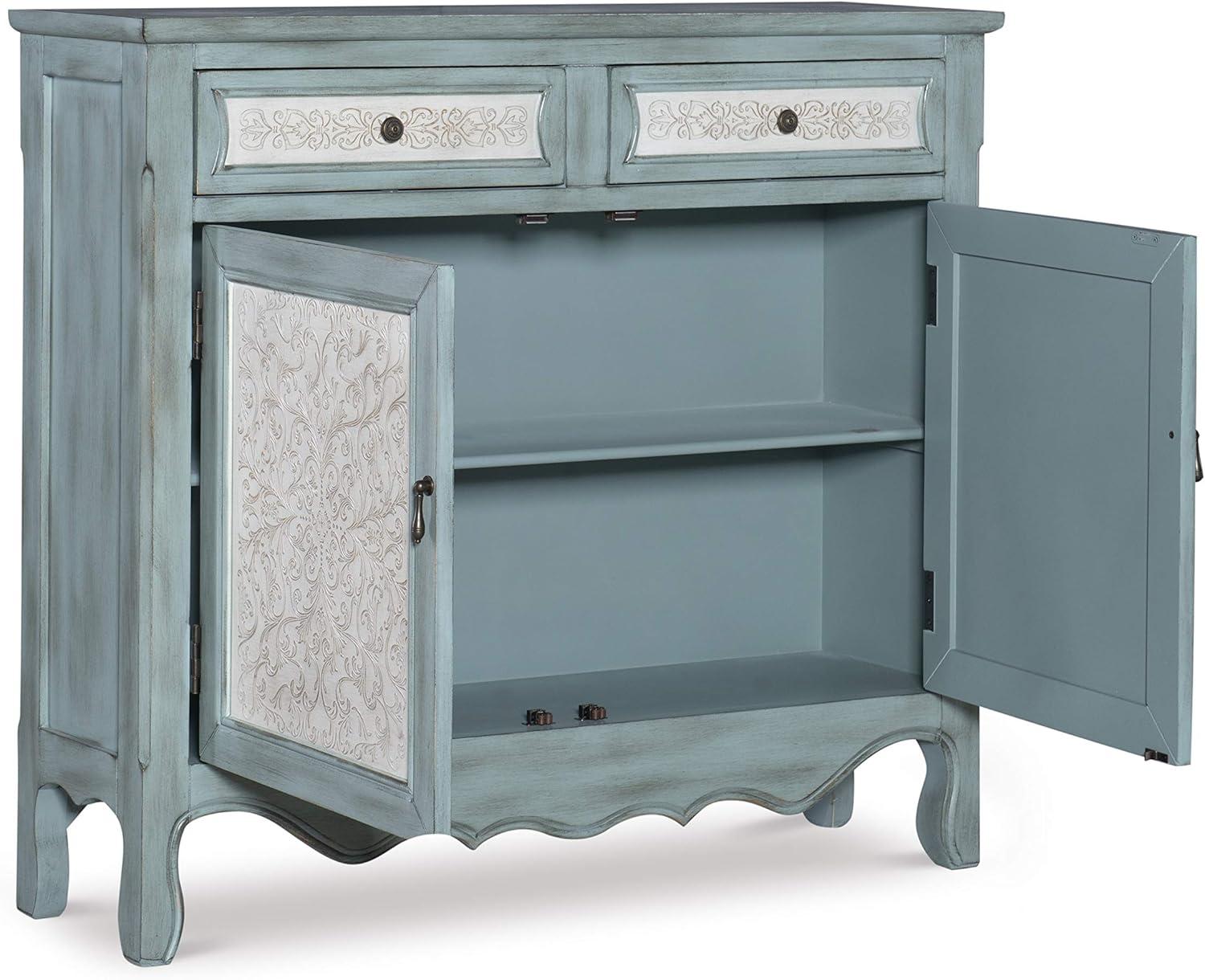 Powell Antique Console, Blue/White