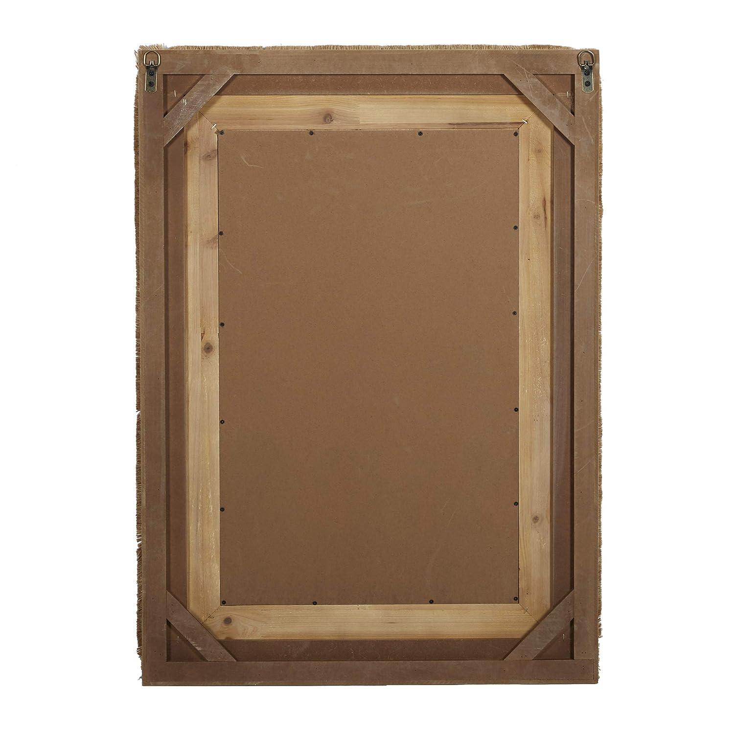 DecMode 26" x 36" Brown Wall Mirror