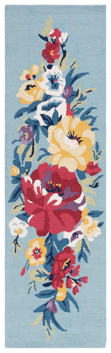 Chelsea HK219 Hand Tufted Runner Rug - Blue/Rose - 2'3"x8' - Safavieh.