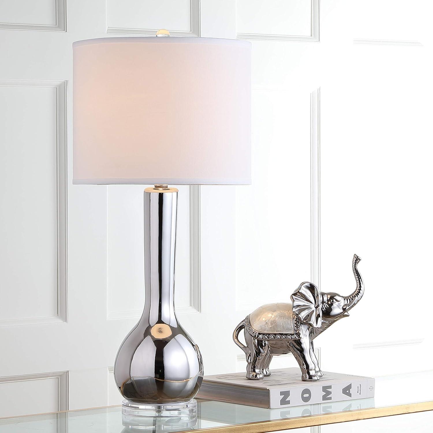 Mae Long Neck Table Lamp - 30.5 Inch Height - LIT4091 - White - Safavieh