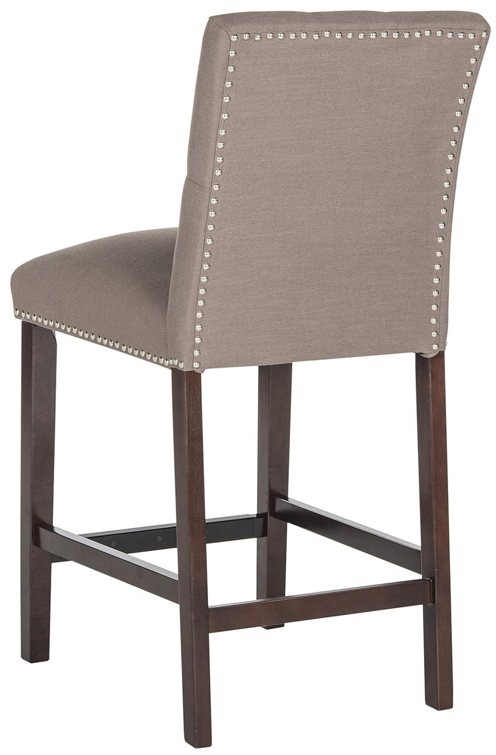 Norah Counter Stool (Set of 2) - FOX6209 - Dark Taupe - Safavieh Couture