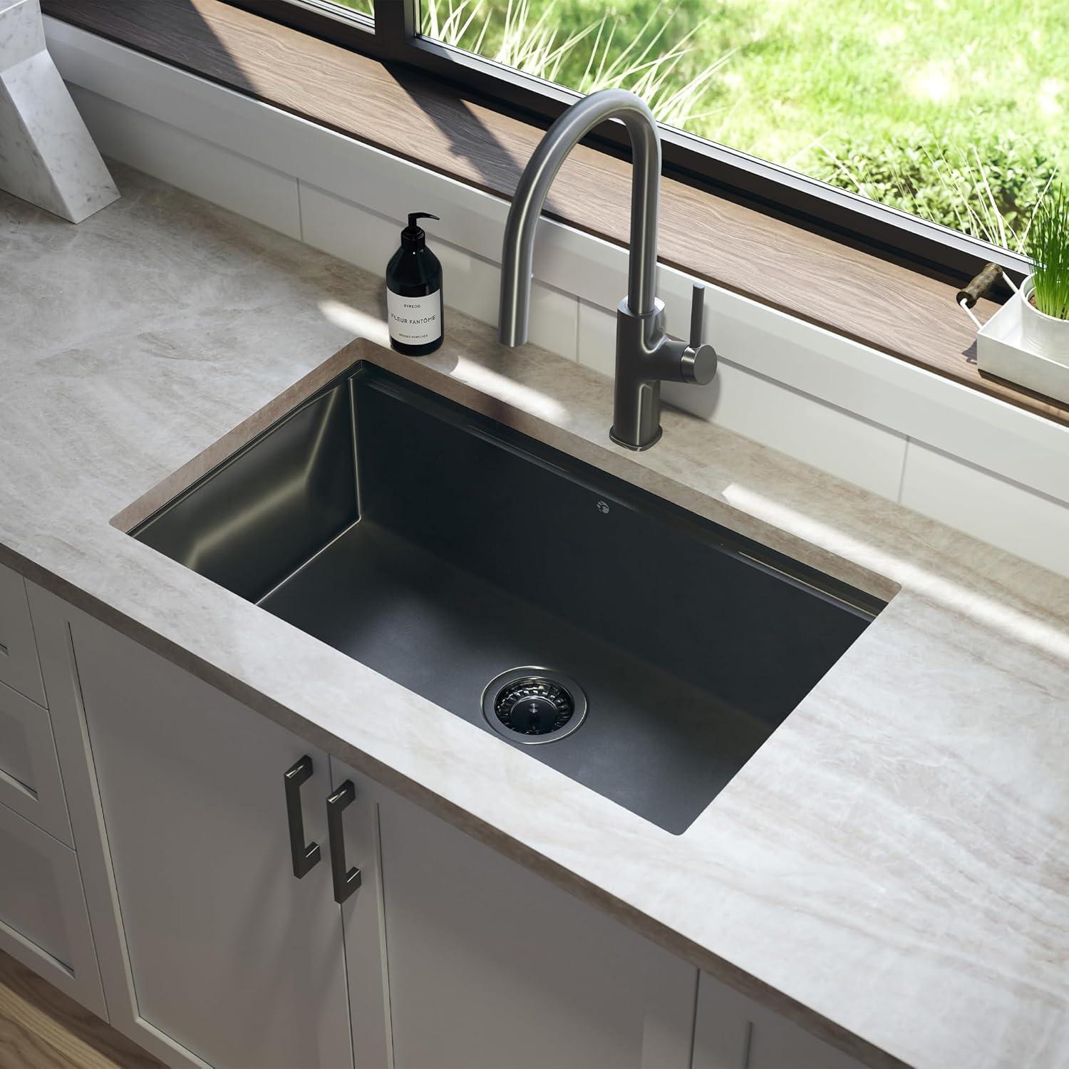 30'' L Undermount Single Bowl Stainless Steel Kitchen Sink