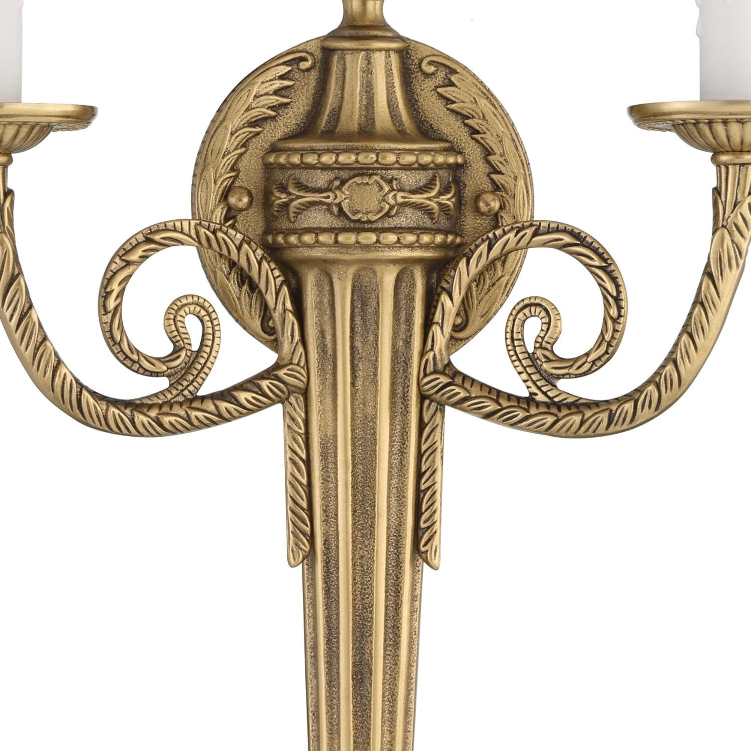 Crystorama Lighting Cast Brass Wall Mount 2 - Light Sconce in  Matte Brass