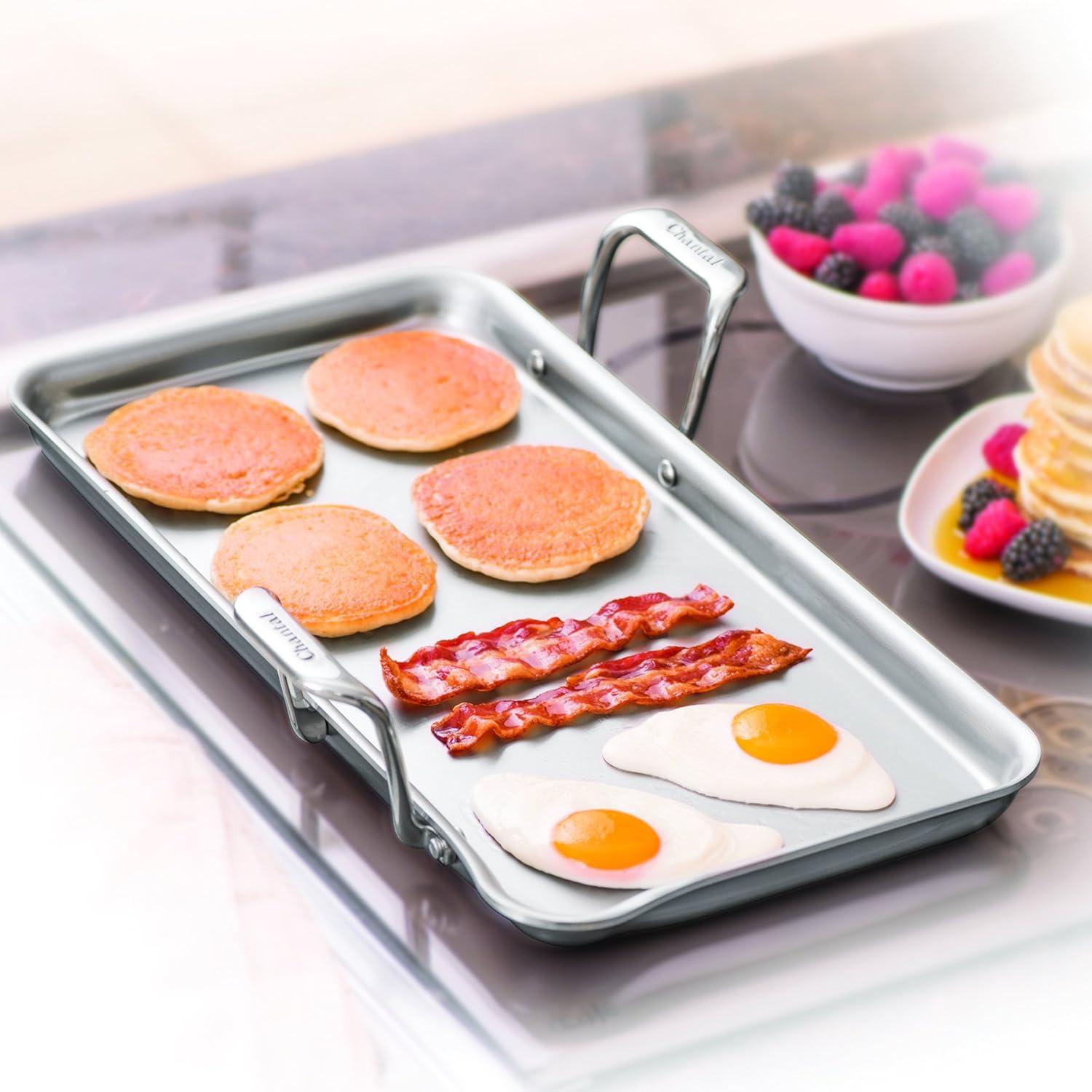 Chantal SLT60-48 Stainless Steel Griddle, 19" x 9.5",