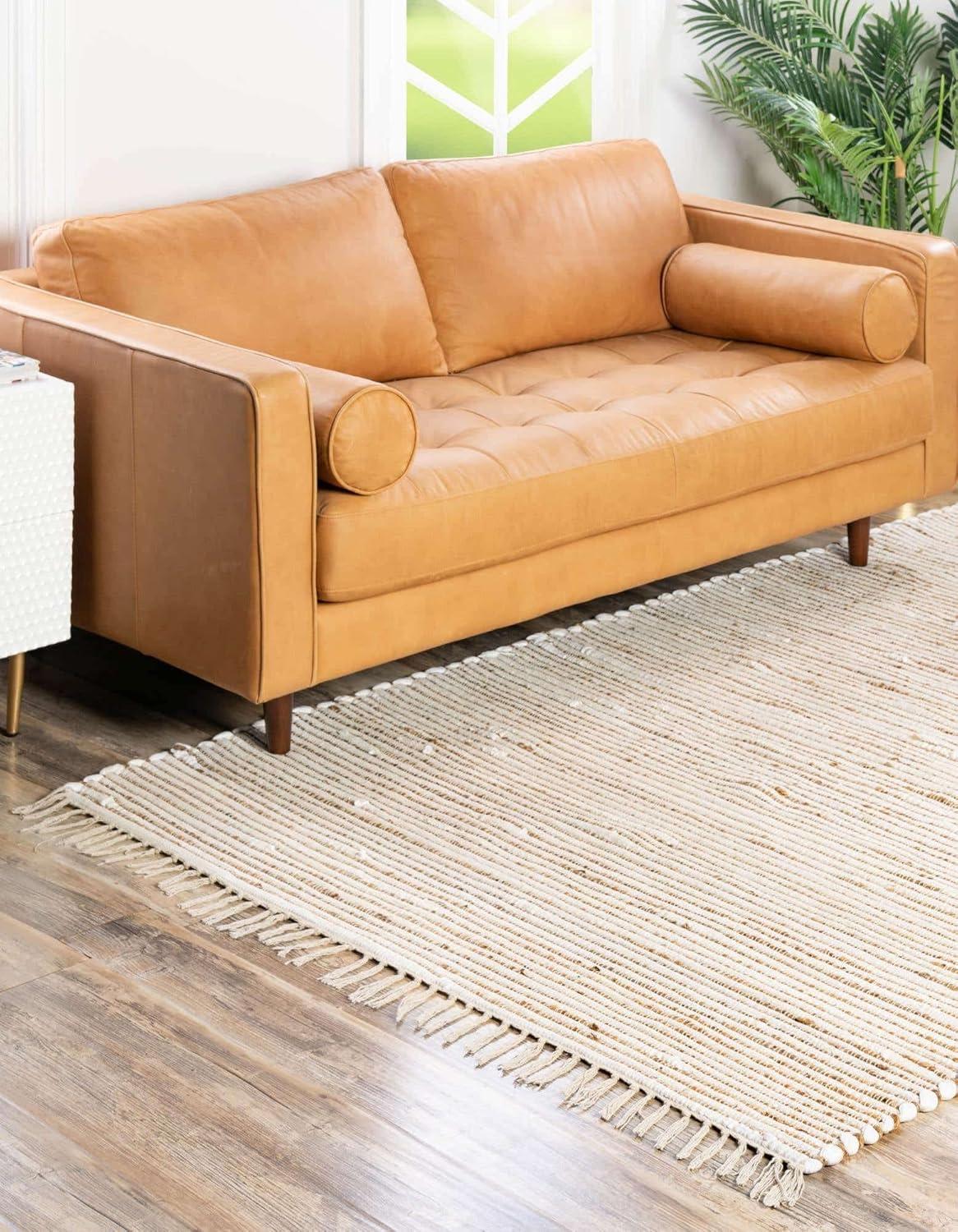Unique Loom 7' 1 x 10' 0 Chindi Jute Rectangle Area Rug