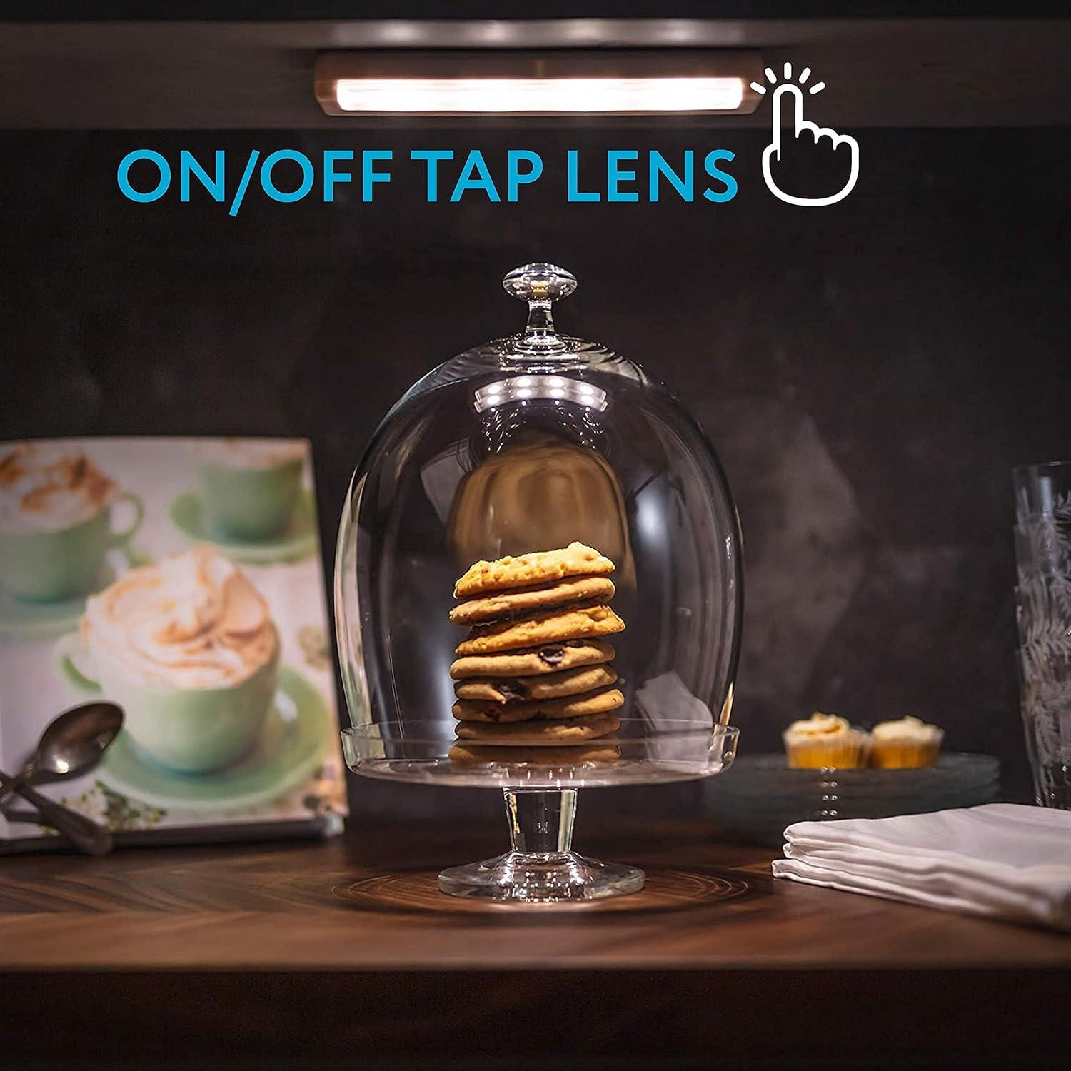Brilliant Evolution Wireless LED Stick On Light 2 Pack, Under Cabinet Lights Battery Operated, Under The Counter Lights for Kitchen, Under Counter Lights, Closet Lights, Tap Lights