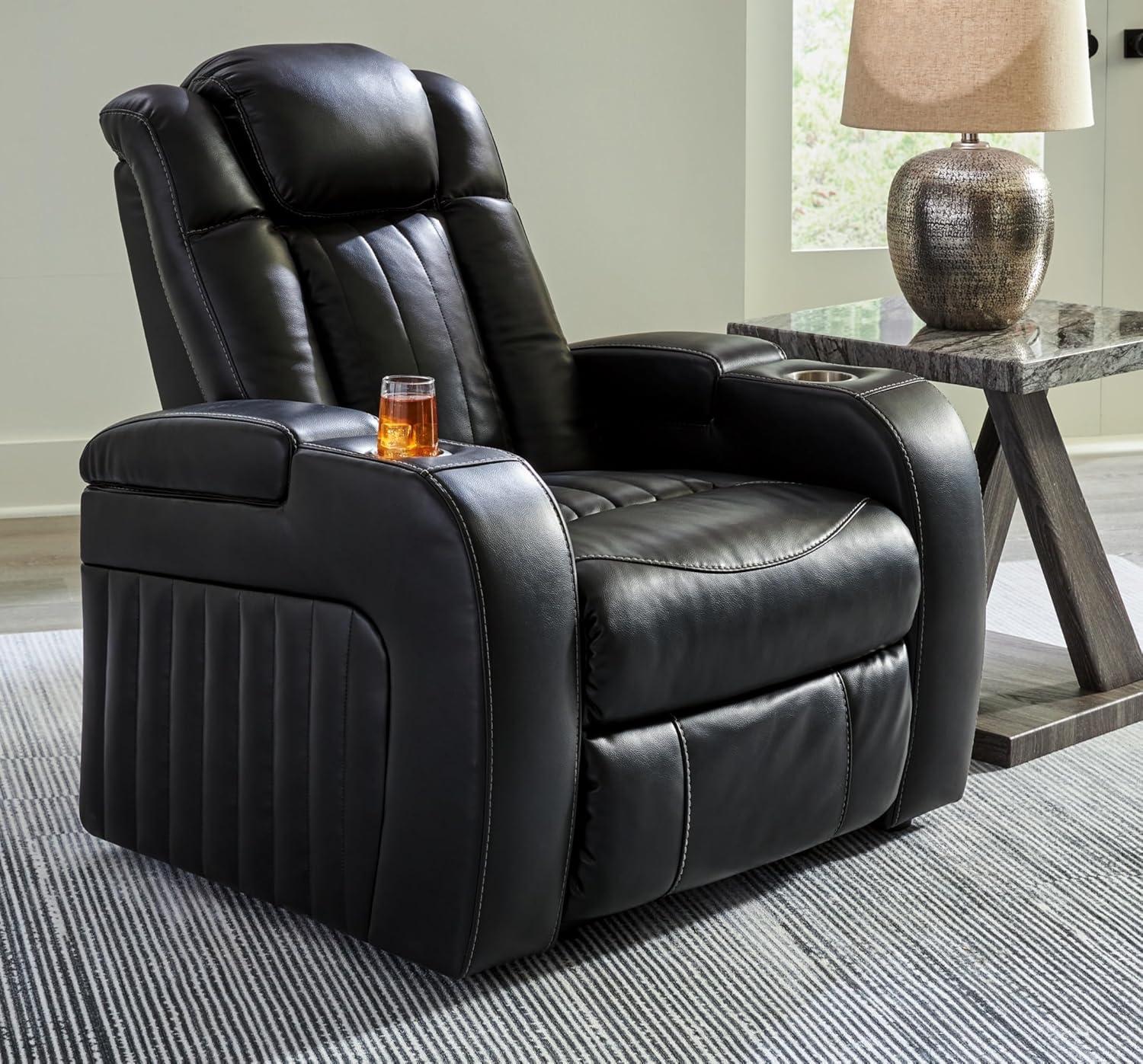 Signature Design by Ashley Caveman Den Midnight Power Recliner