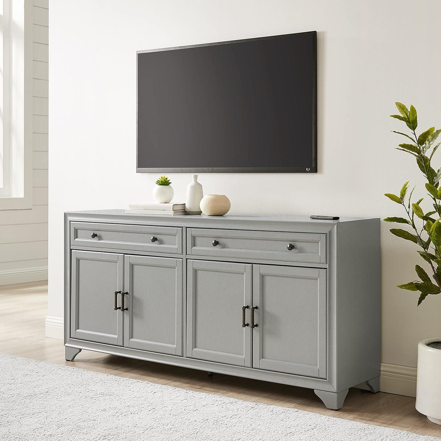 Tara Distressed Gray 61'' MDF Wood Sideboard