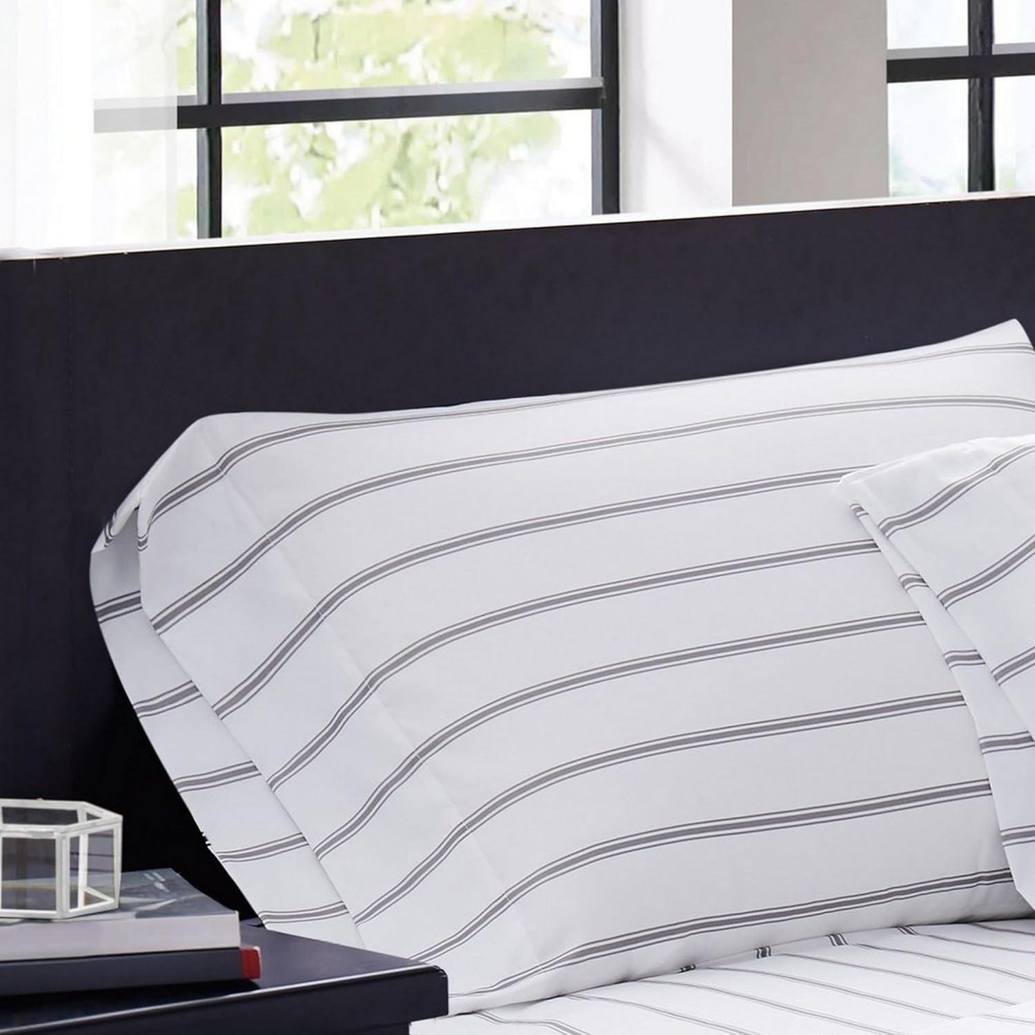 Truly Soft Ticking Stripe Microfiber Plaid Sheet Set