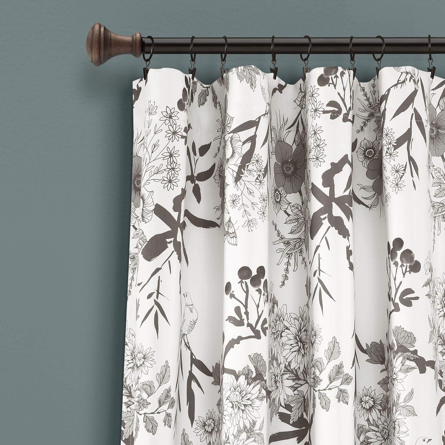 Botanical Garden Polyester Room Darkening Curtain Pair (Set of 2)