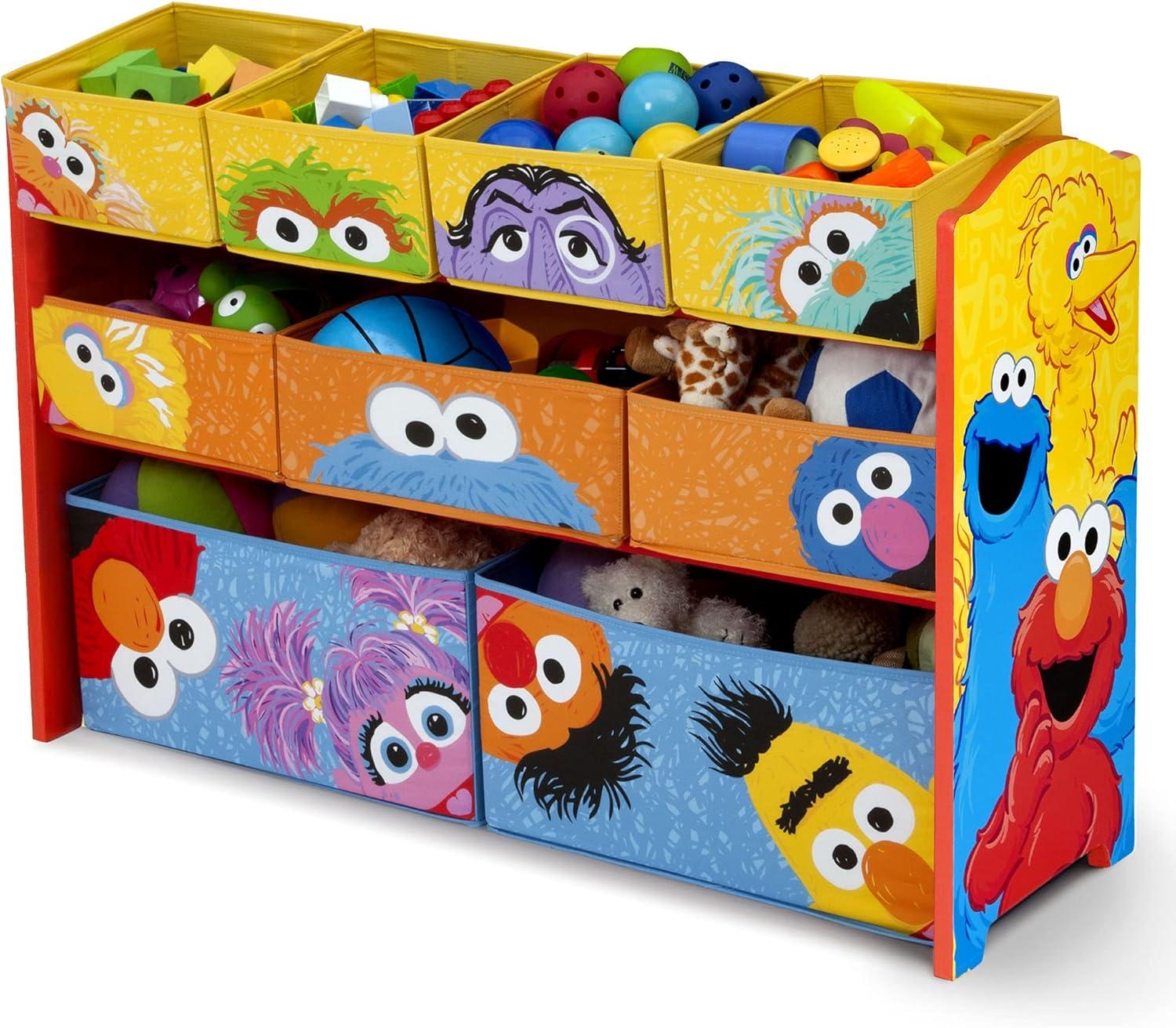 Delta Children Sesame Street Deluxe 9 Bin Design and Store Toy Organizer