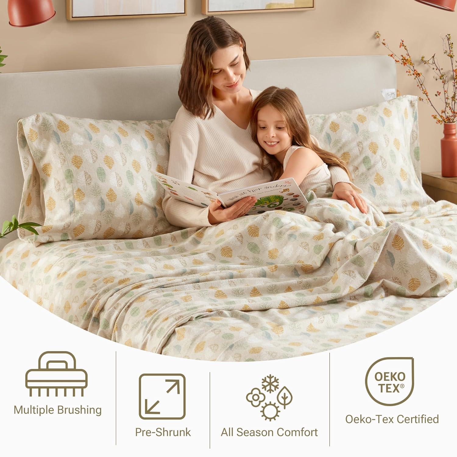 True North by Sleep Philosophy Cozy Flannel 100% Cotton Sheet Set