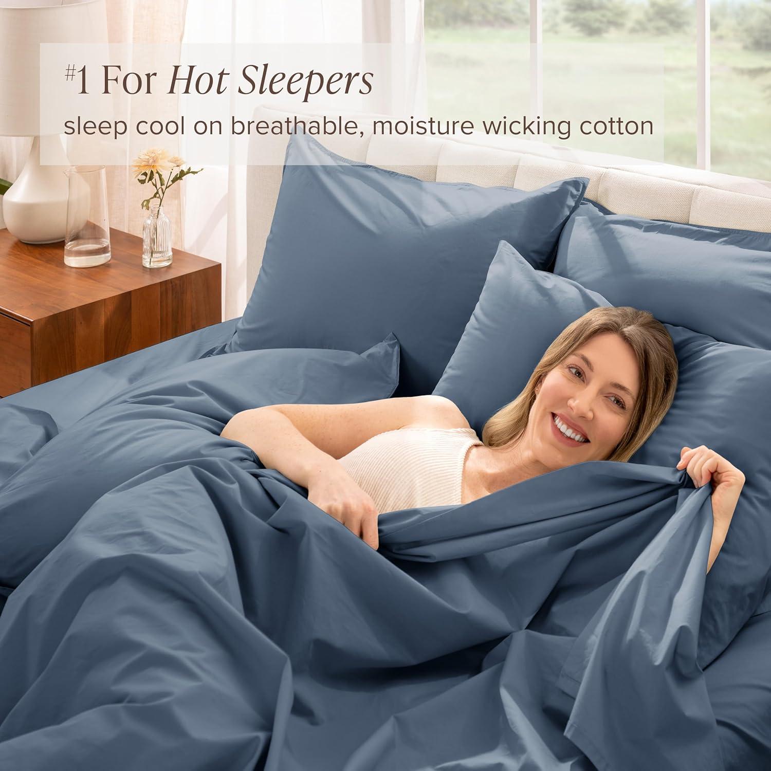 Bare Home 100% Cotton Percale Sheet Set