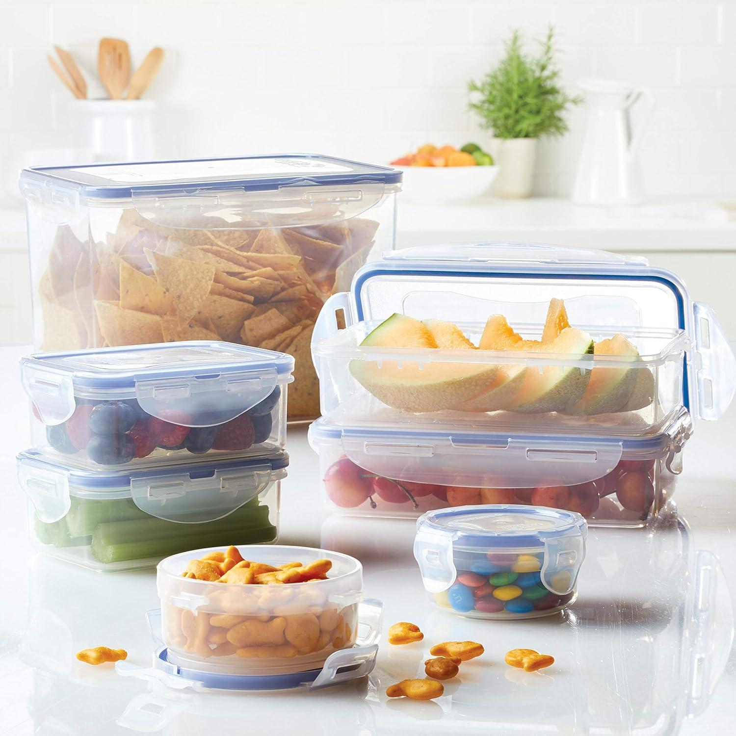 Clear BPA-Free Plastic 38-Piece Food Storage Container Set