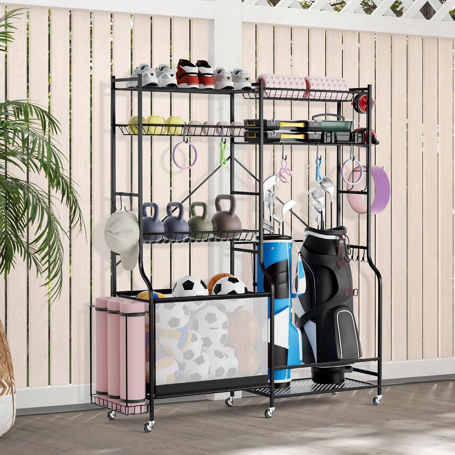Resenkos Sports Equipment Organizer for Garage