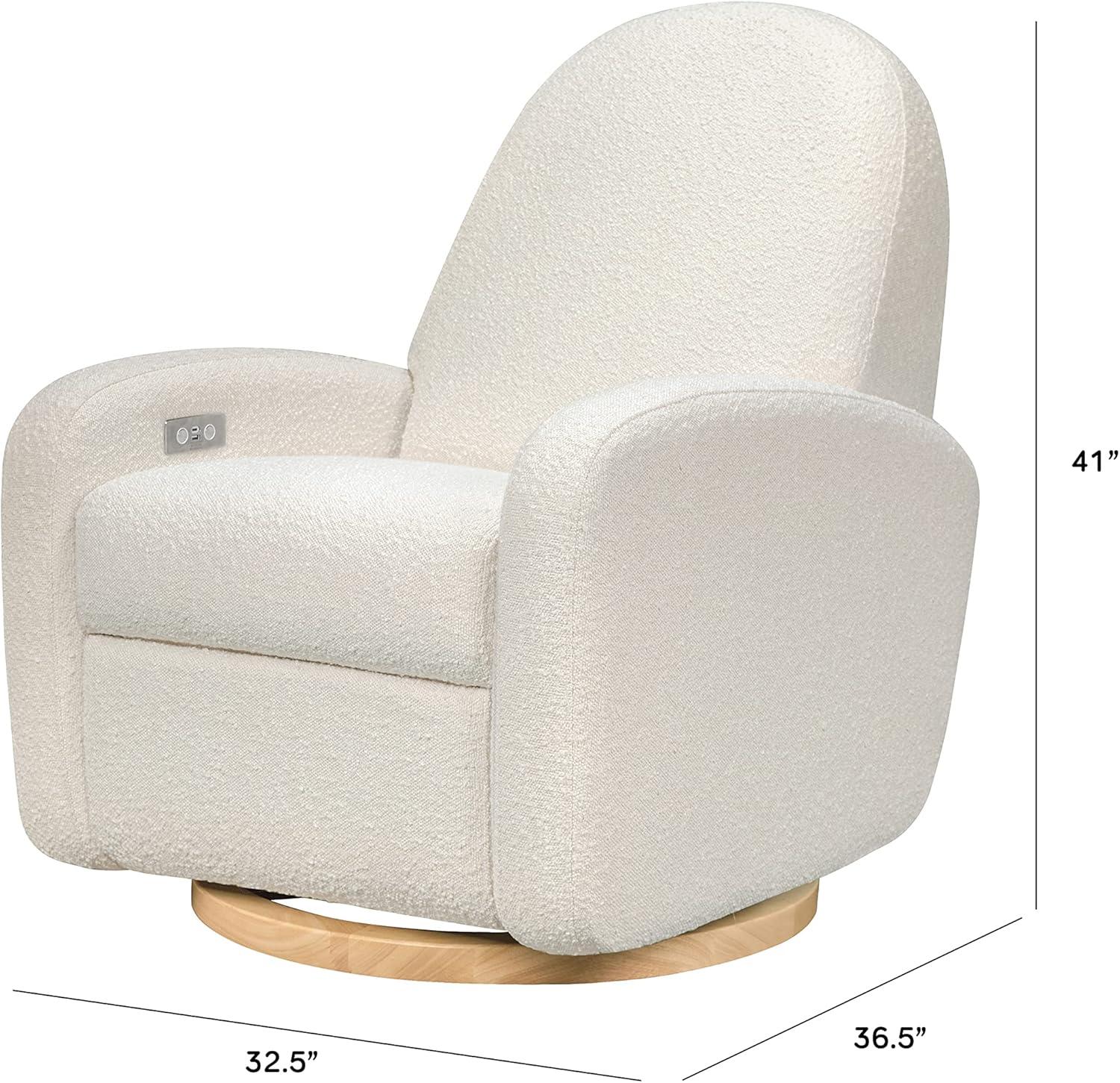 Nami Electronic Recliner and Swivel Glider Recliner in Shearling with USB port