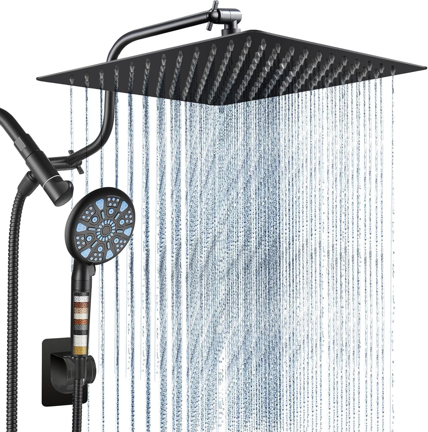 Easy To Install And Use: This Shower Heads With Handheld Spray Combo Truly Easy To Install With Universal G1/2 Threaded Connector For Any Standard Shower Pipe Or Water Pipe. Easy To Install In Minutes Without Any Tools, No Need To Hire A Plumber