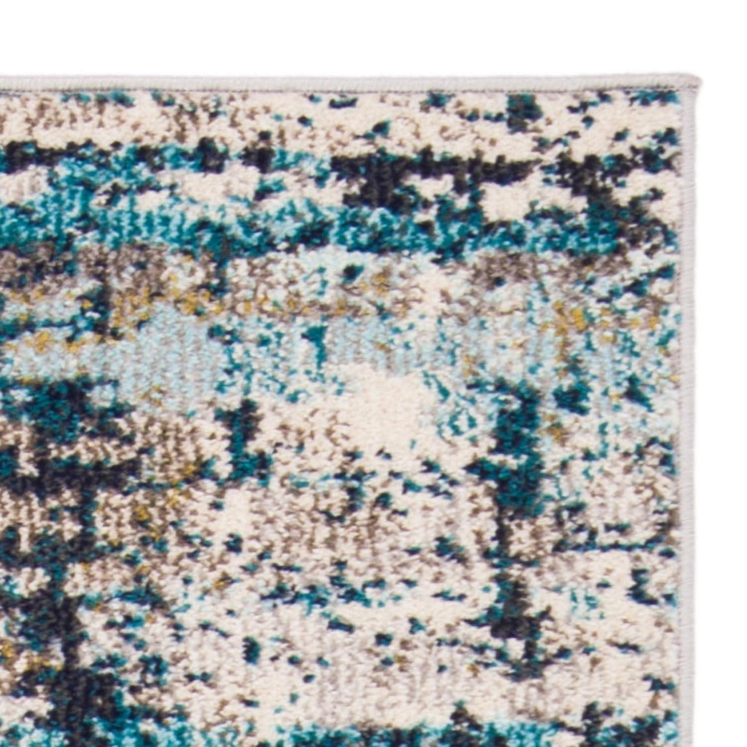 Madison MAD469 Power Loomed Indoor Runner Rug - Cream/Blue - 2'2"x6' - Safavieh