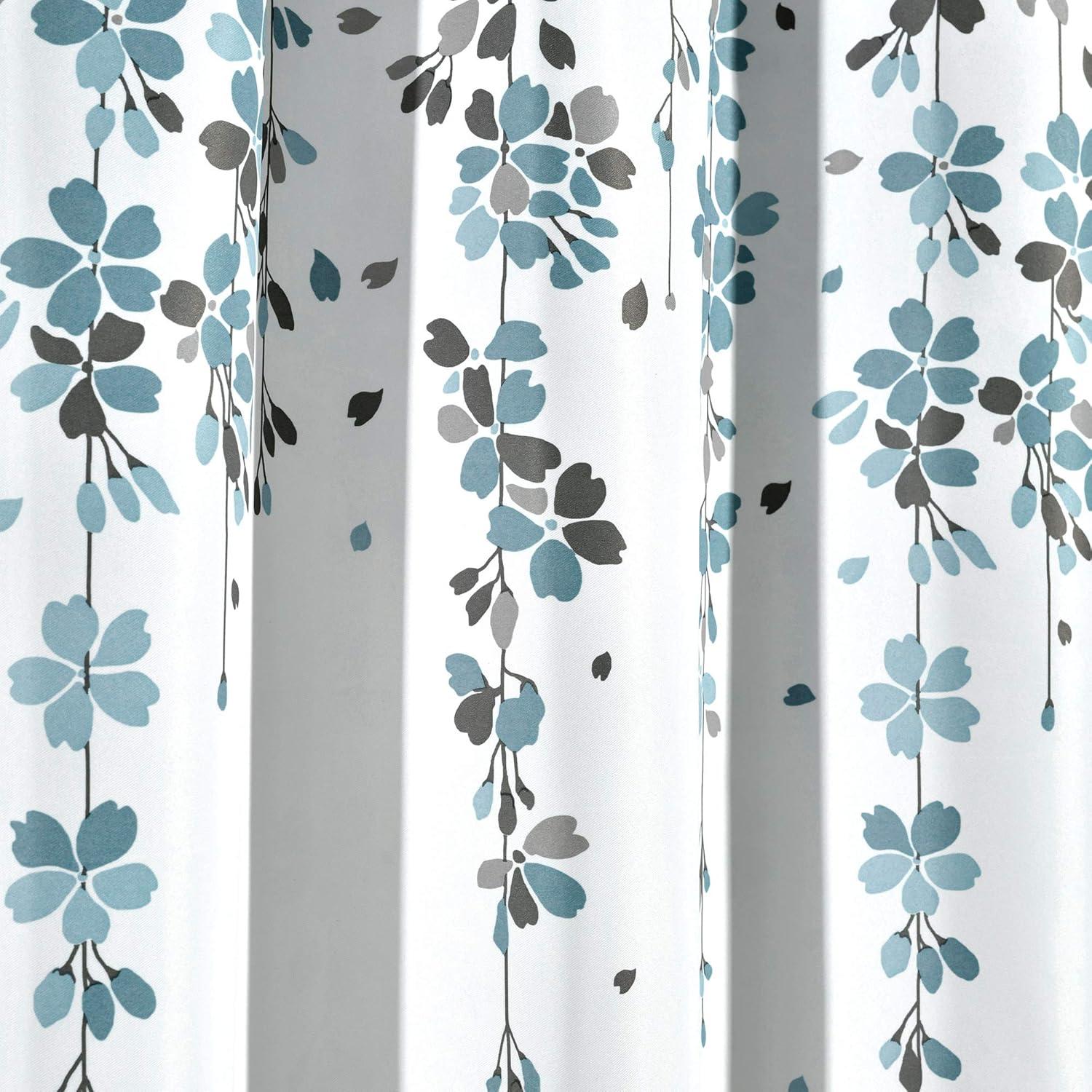 Weeping Flowers Polyester Room Darkening Curtain Pair