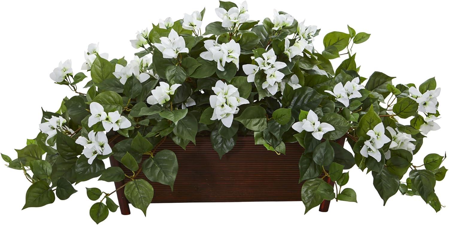 Summer Vibrance 32" Outdoor Potted Bougainvillea Arrangement in White