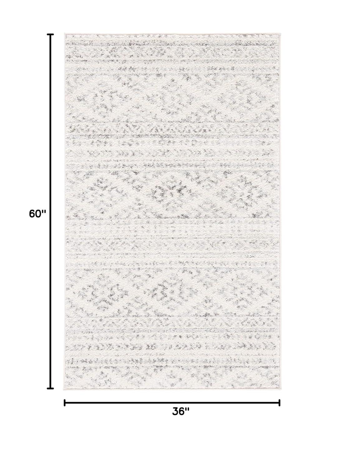 Tulum TUL272 Power Loomed Indoor Accent Rug - Ivory/Grey - 3'x5' - Safavieh