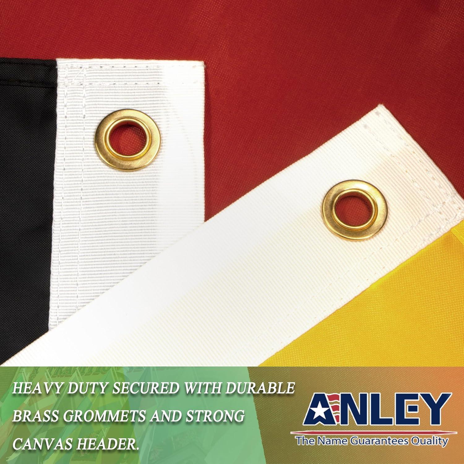 Anley EverStrong Series Nylon Embroidered Germany Flag 3 Ft x5 Ft - German National Banner Flags