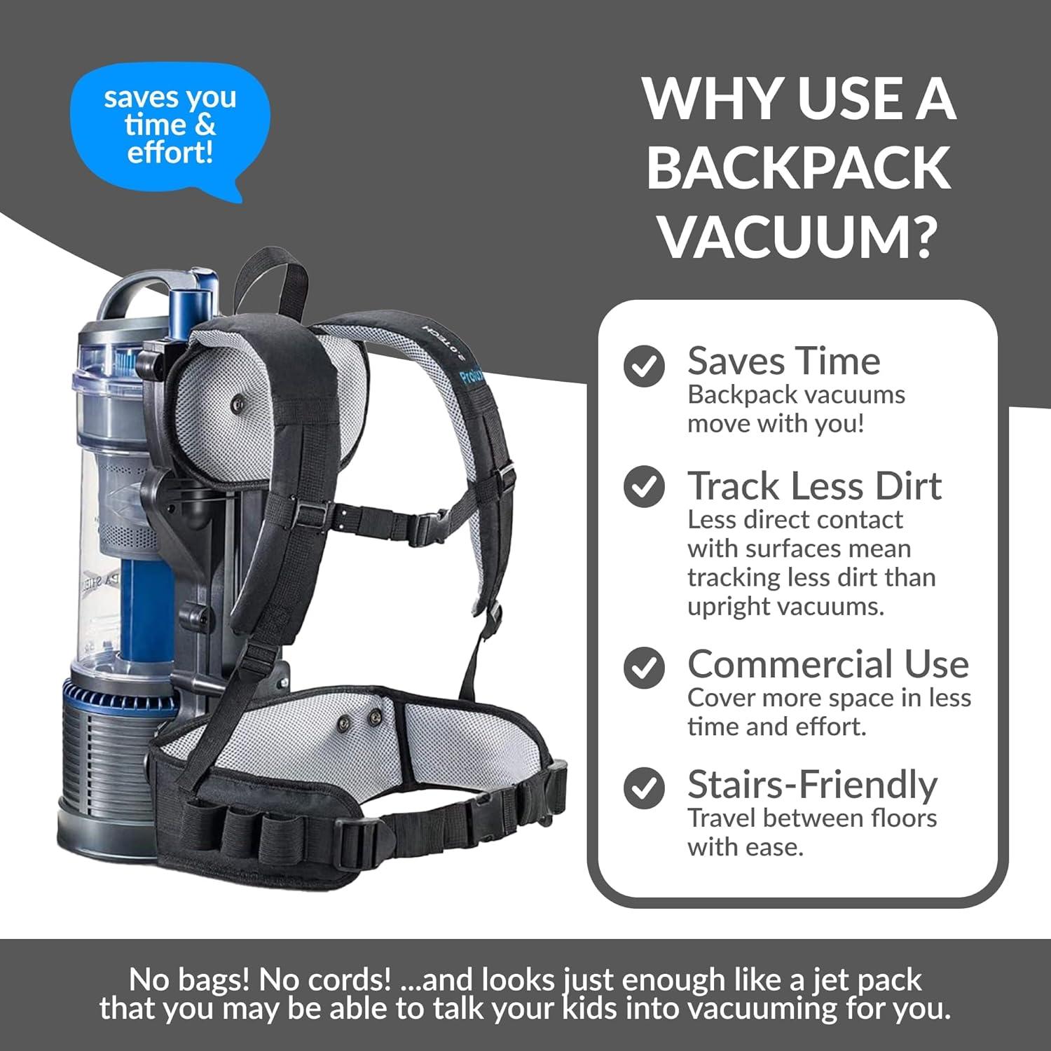 Prolux Lightweight Prolux 2.0 Bagless Backpack Vacuum w/ 5 YR Warranty - 2.0 Residential